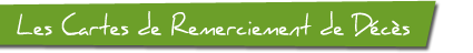 Cartes Remerciements de Deces
