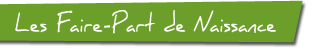 Faire-Parts de Naissance